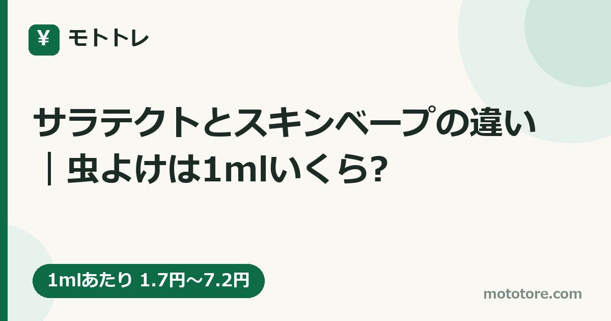 サラテクトとスキンベープの違い|虫よけは1mlいくら?